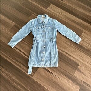 Joie Sky Blue Denim Shirt Dress